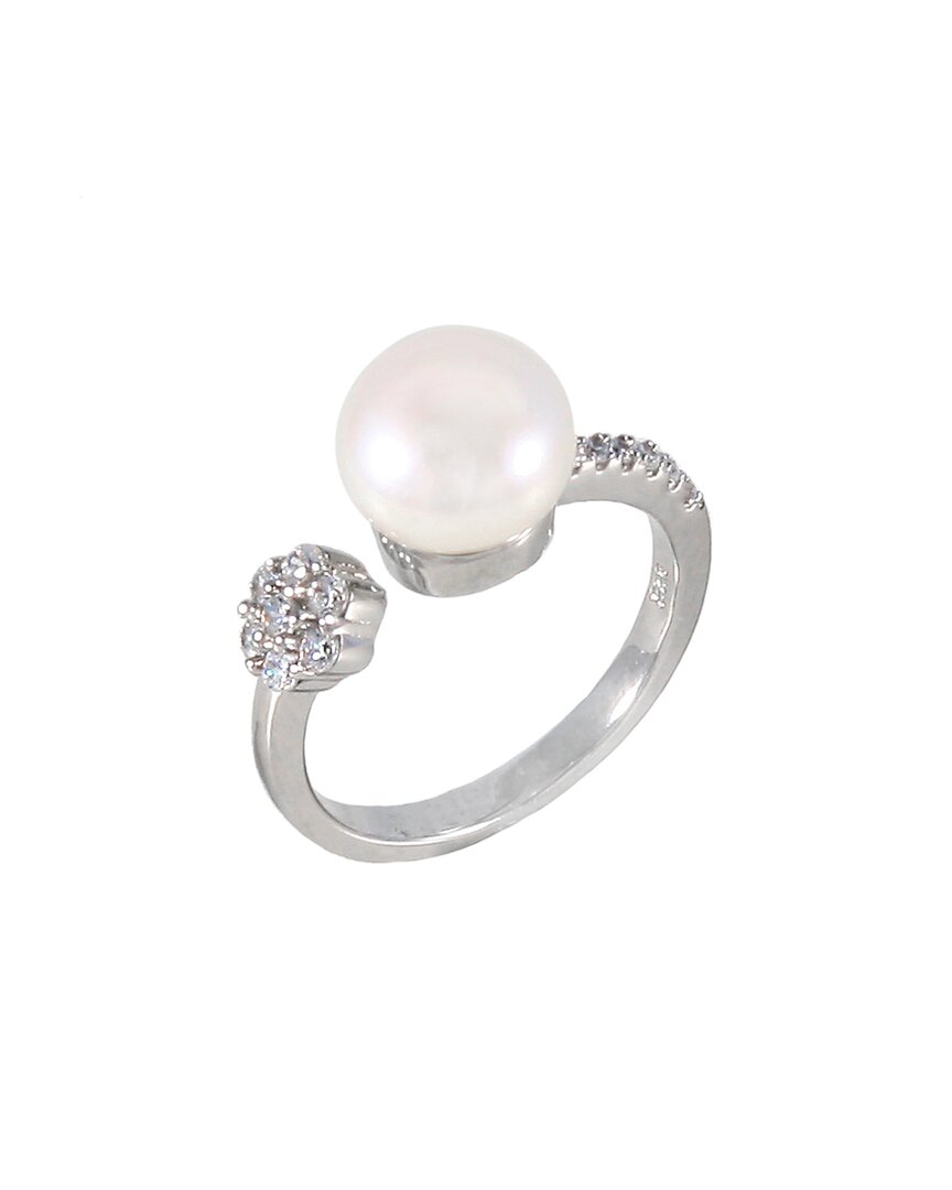 Splendid Pearls Silver 9-9.5mm Pearl Ring