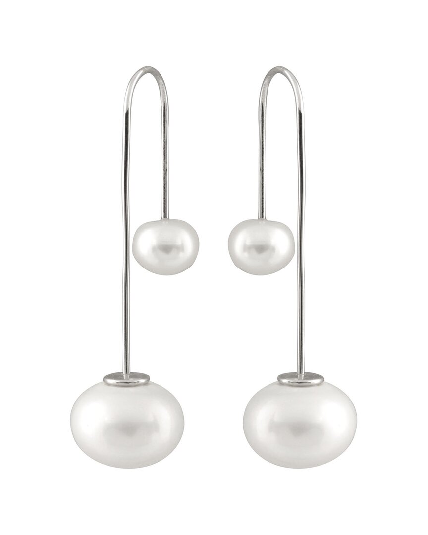 Splendid Pearls Silver 7-13mm Pearl Earrings