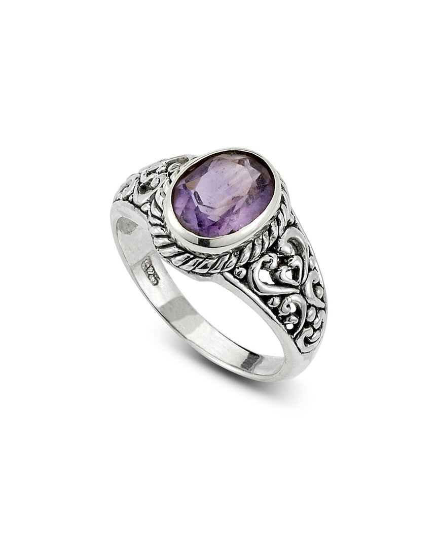 Samuel B. Silver 1.65 Ct. Tw. Amethyst Balinese Ring