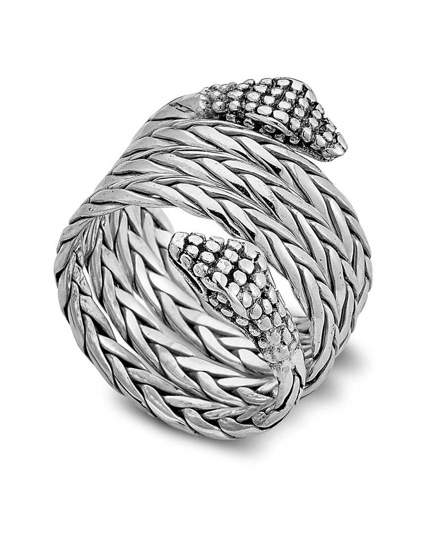 Samuel B. Silver Wraparound Snake Ring In Silver