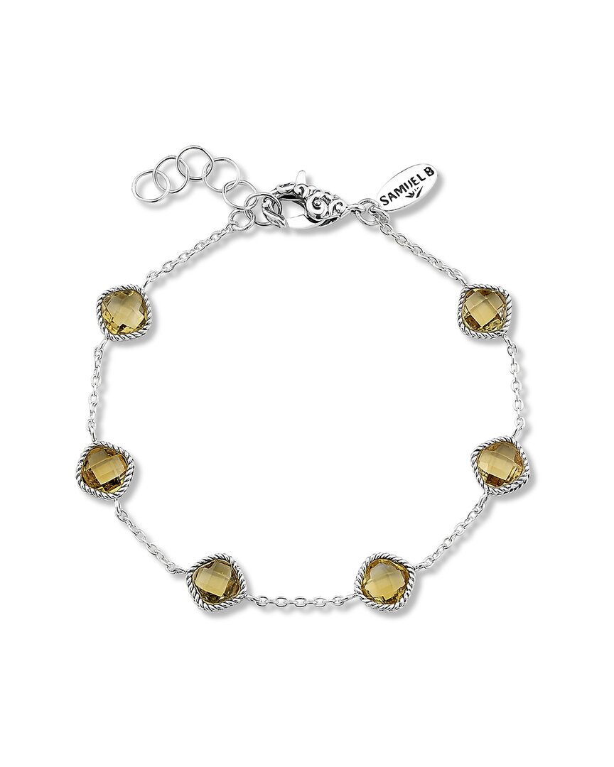 Samuel B. Silver Citrine Briolette Bracelet