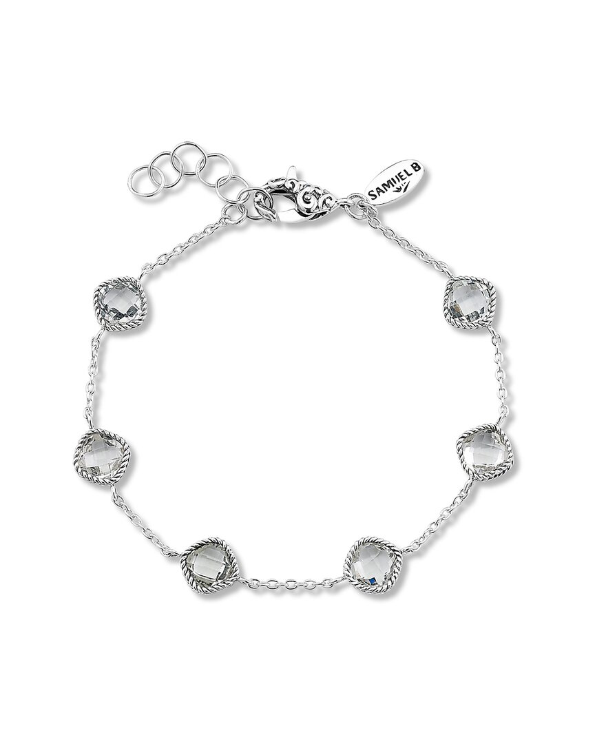 Samuel B. Silver White Topaz Briolette Bracelet