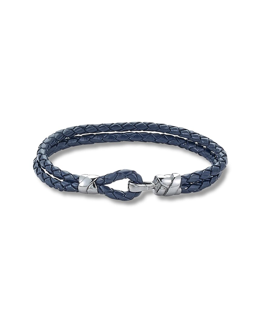 Samuel B. Silver Leather Loop Bracelet
