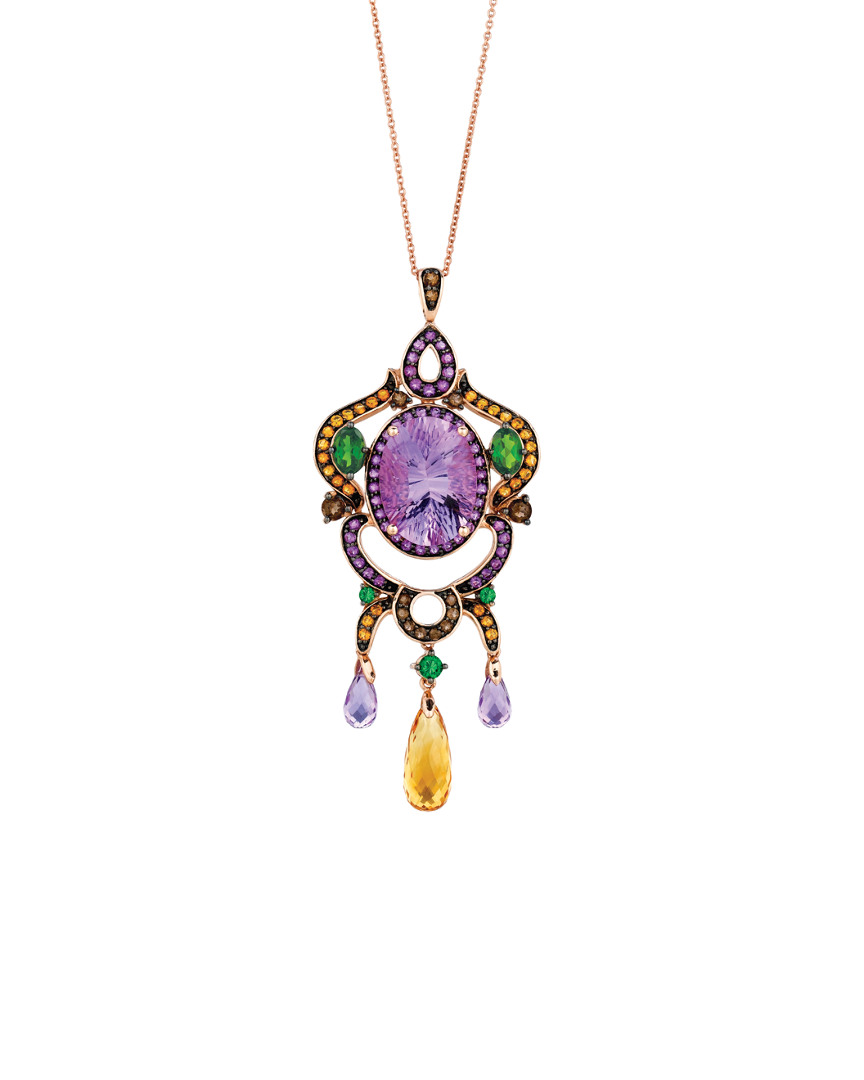 Shop Le Vian Crazy Collection 14k Rose Gold 13.66 Ct. Tw. Gemstone Necklace
