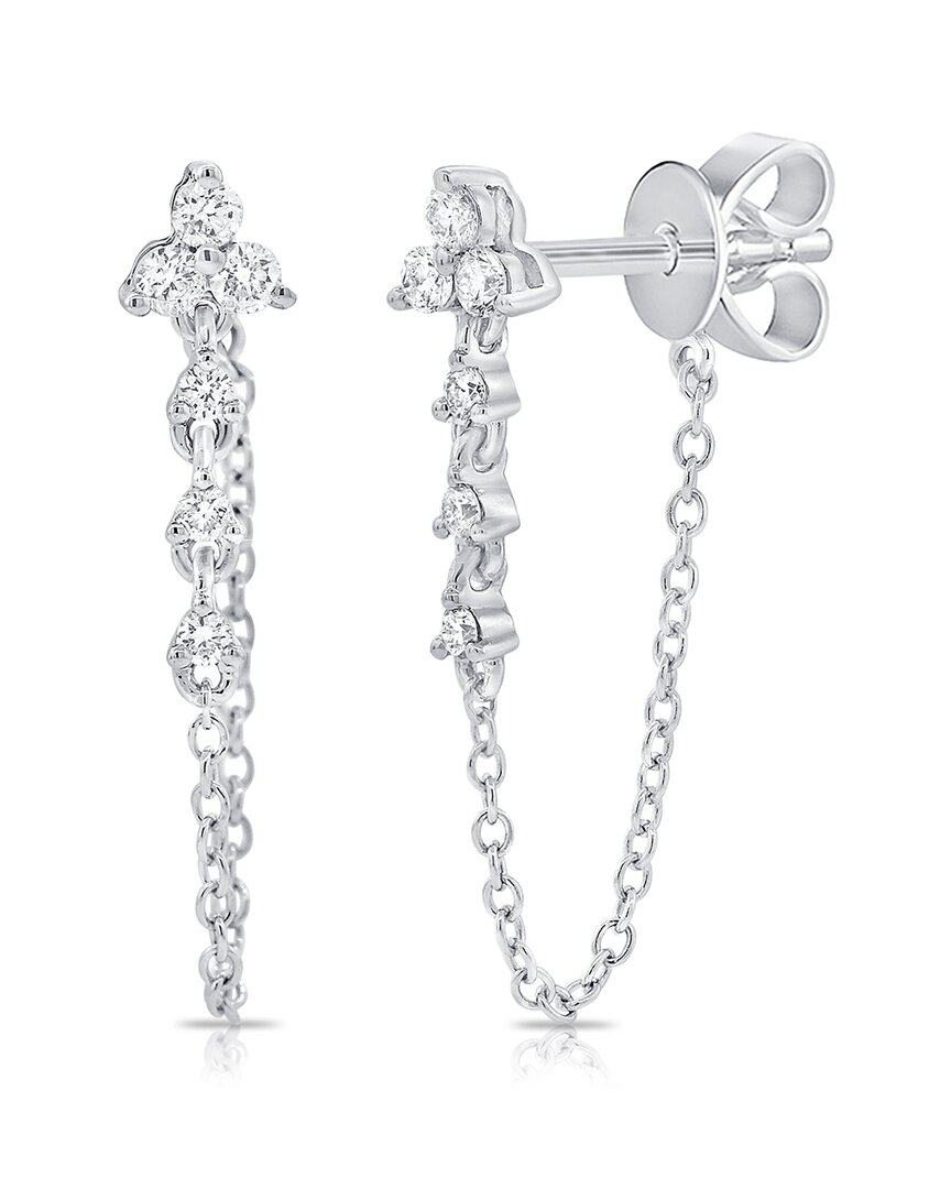 Sabrina Designs 14k 0.17 Ct. Tw. Diamond Dangle Earrings