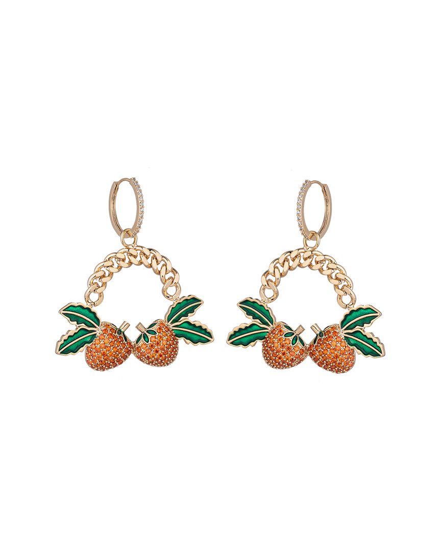 Eye Candy La Cz Strawberry Dangle Earrings