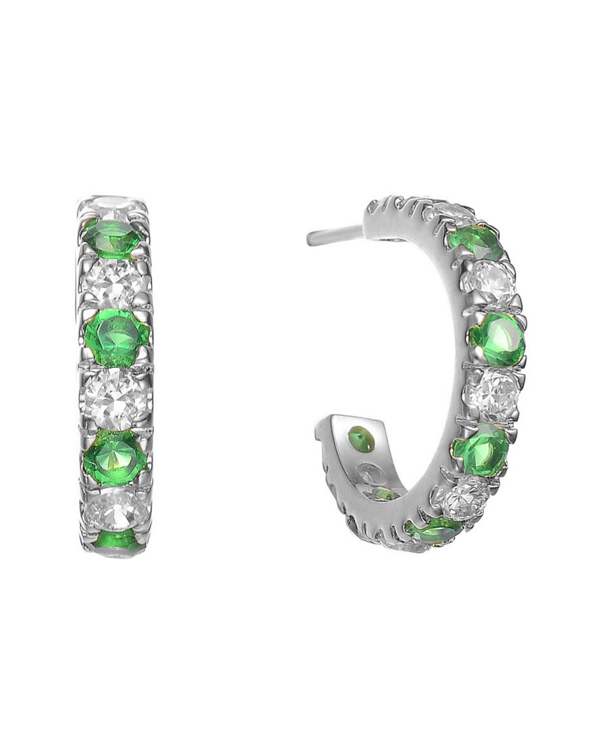 Genevive Silver Cz Earrings