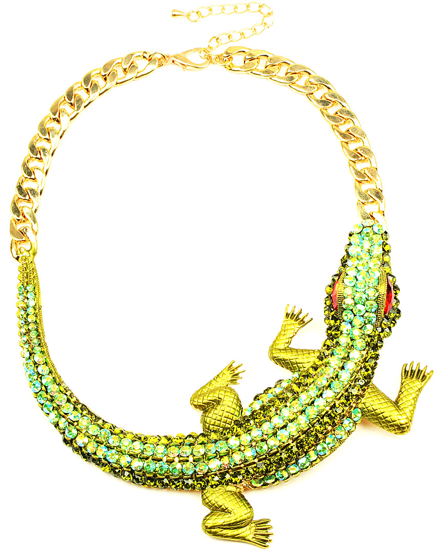 Eye Candy La Gecko Crystal Statement Neck