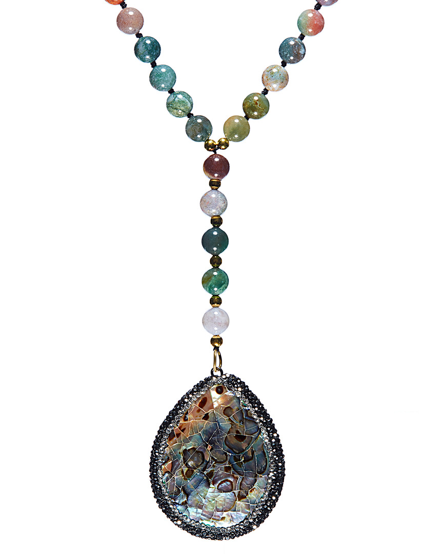 Eye Candy La Jelly Bean Multi Color Abalone Shell Pendant