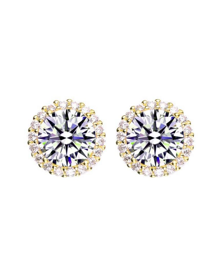 Genevive 14k Over Silver Cz Studs