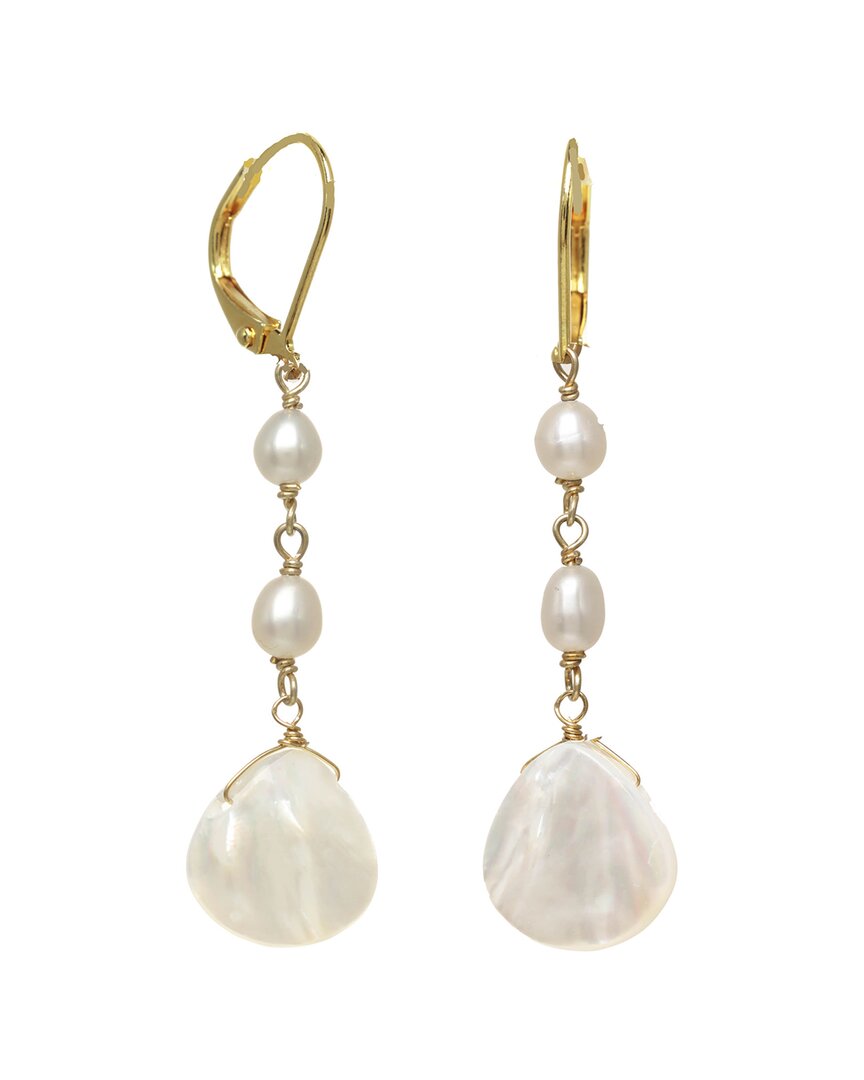 Rachel Reinhardt 14k Over Silver 4mm-10mm Pearl Linear Earrings