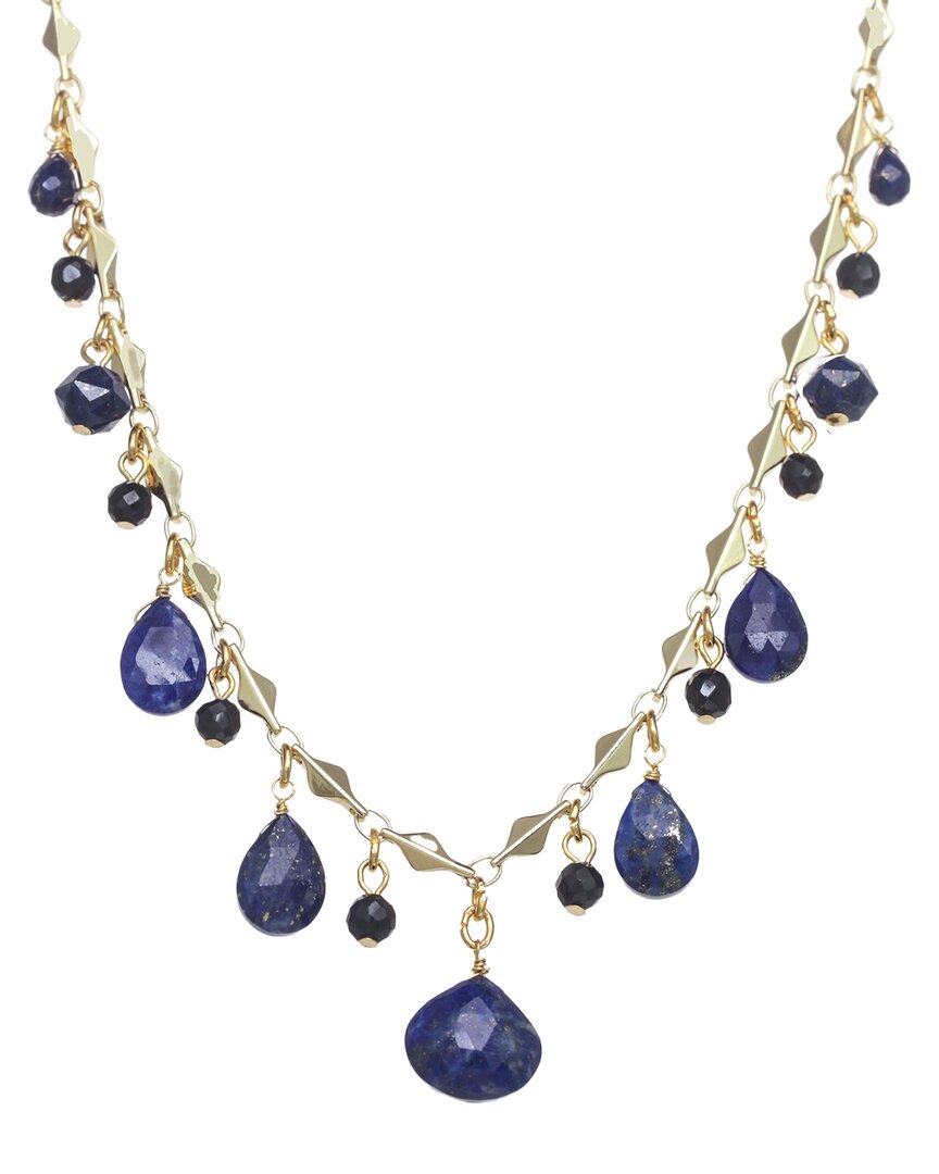 Rachel Reinhardt Blue Lapis Droplet Necklace