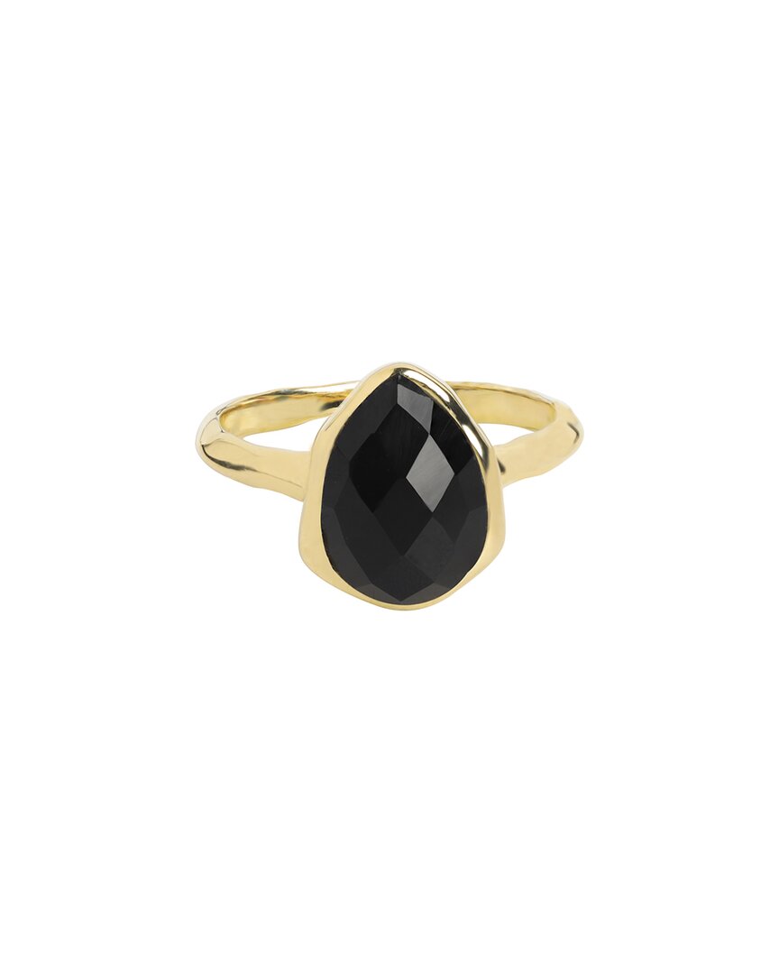 Tiramisu 14k Over Silver 3.02 Ct. Tw. Black Onyx Ring