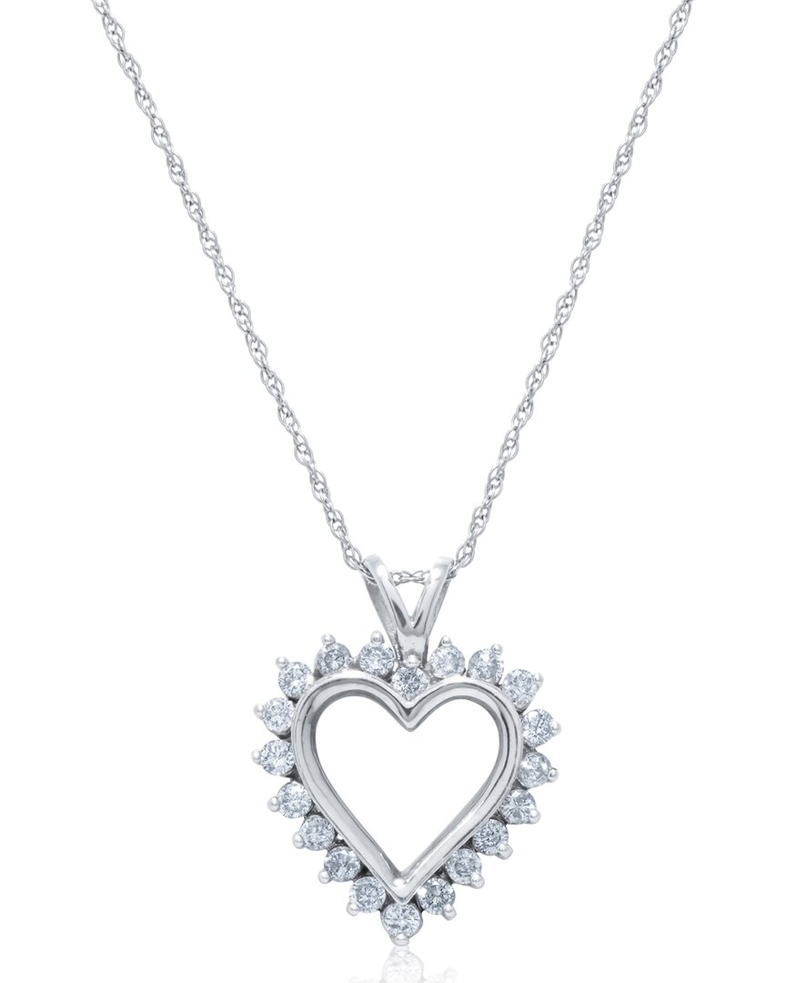 Shop Diana M. Fine Jewelry 14k 0.50 Ct. Tw. Diamond Heart Pendant Necklace