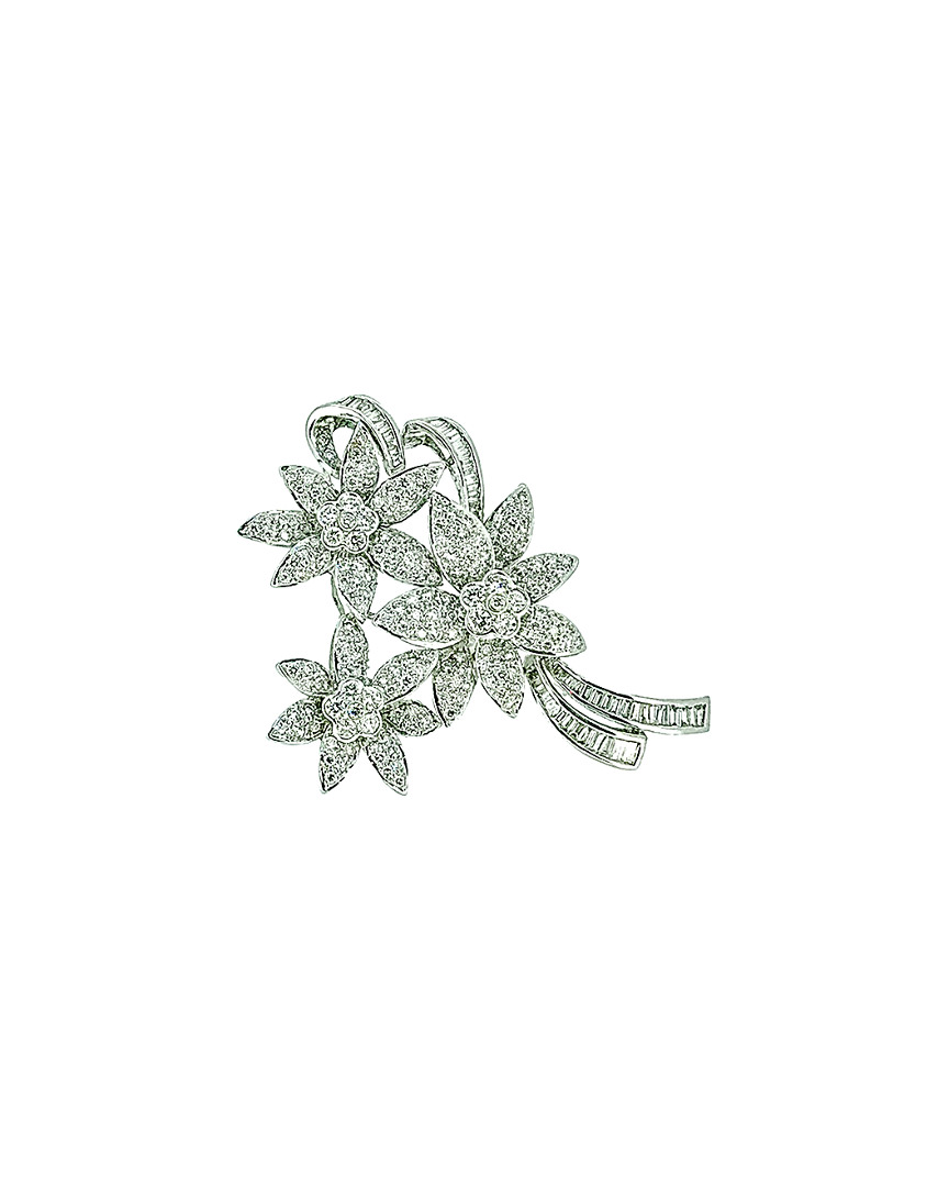 Arthur Marder Fine Jewelry 18k 5.50 Ct. Tw. Diamond Floral Brooch