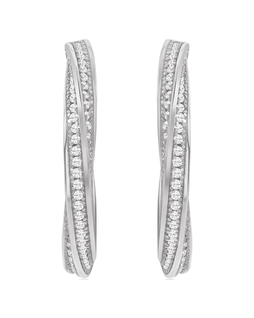 Suzy Levian Cz Jewelry Suzy Levian Silver Cz Hoops