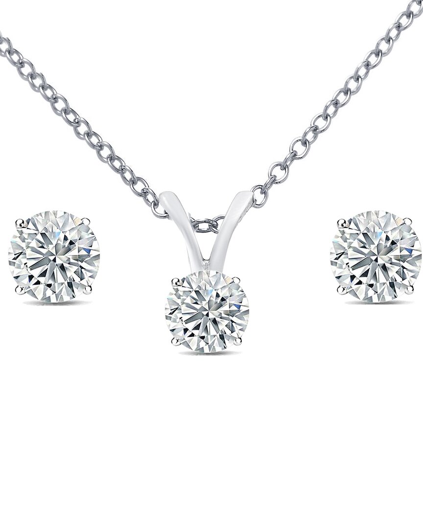 Diana M. 14k 1.00 Ct. Tw. Diamond Necklace & Studs