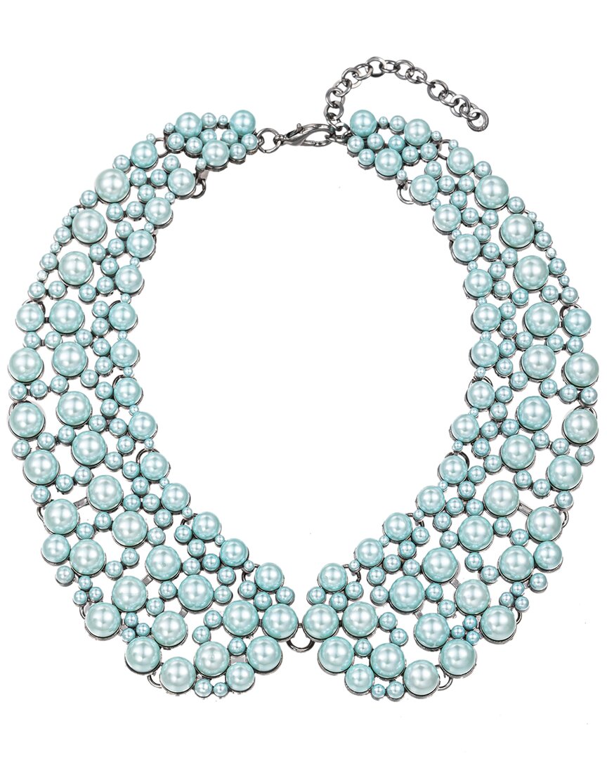 Eye Candy La Diana Glass Pearl Collar Necklace