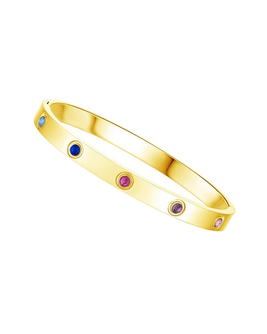 Liv Oliver 18k Plated Cz Bracelet In Multi