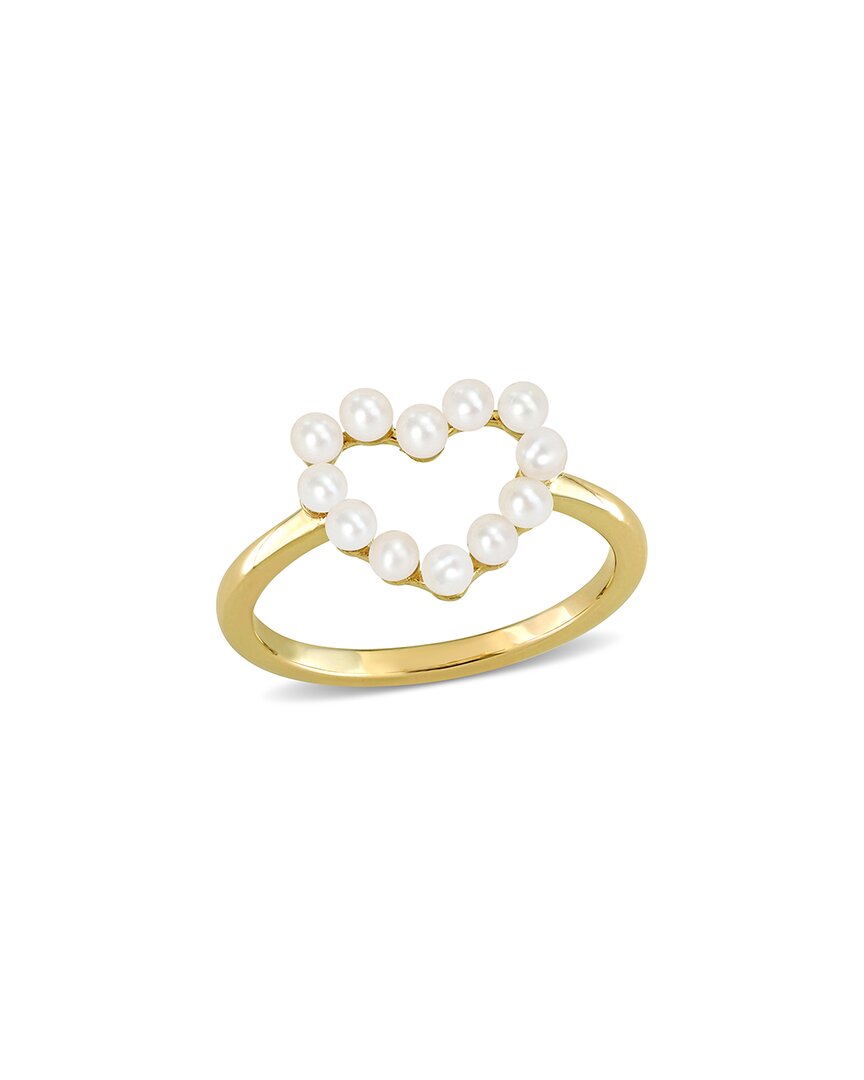 Rina Limor 14k 2-2.5mm Pearl Heart Ring