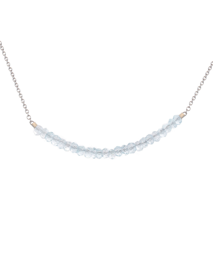 Meira T Women's 14k White Gold & Blue Topaz Beaded Necklace