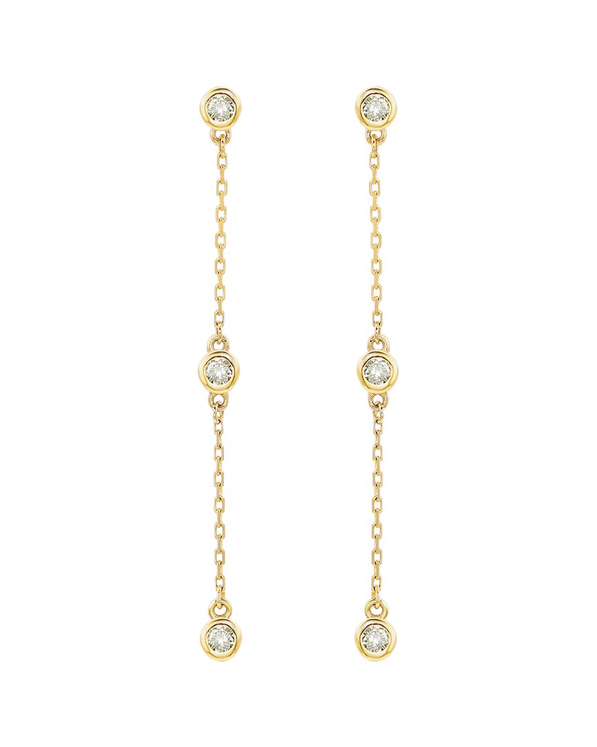 Suzy Levian 14k 0.40 Ct. Tw. Diamond Station Earrings