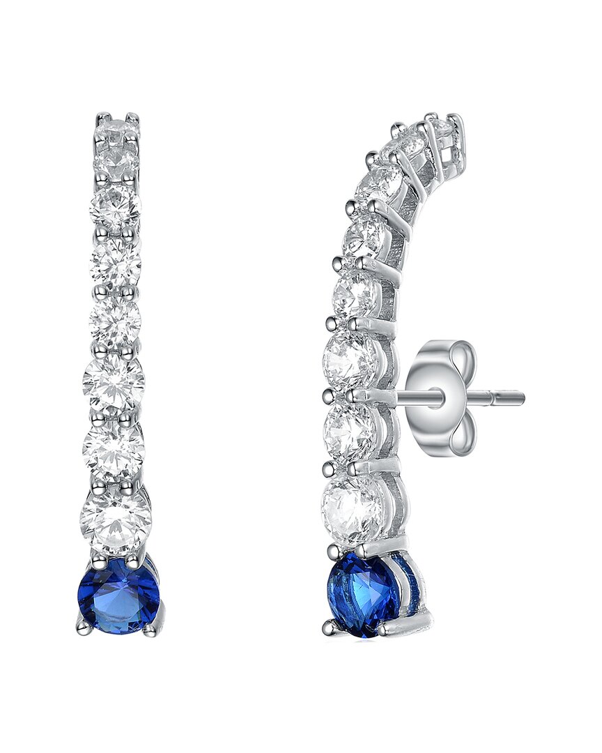 Genevive silver hot sale cz earrings