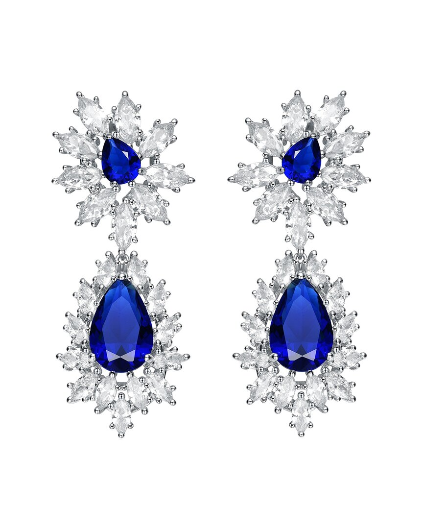 Genevive Silver Cz Earrings