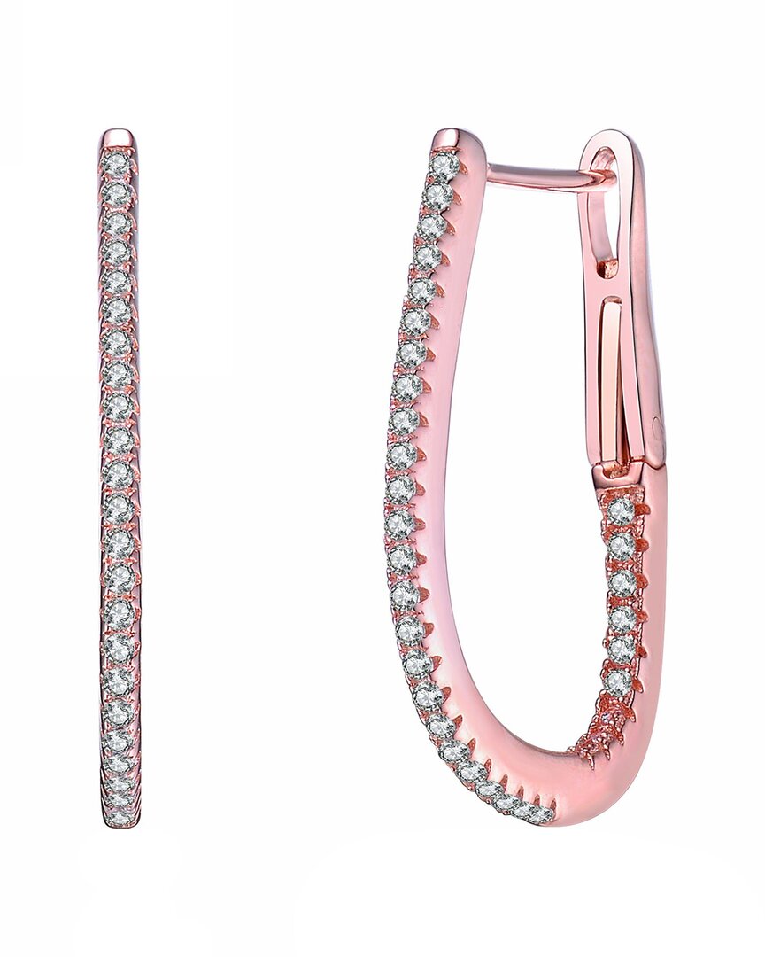 Genevive 18k Rose Gold Vermeil Cz Earrings
