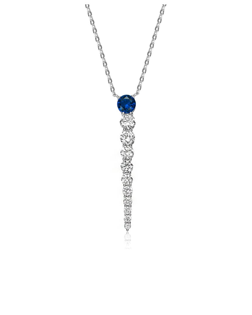 Genevive Silver Cz Necklace