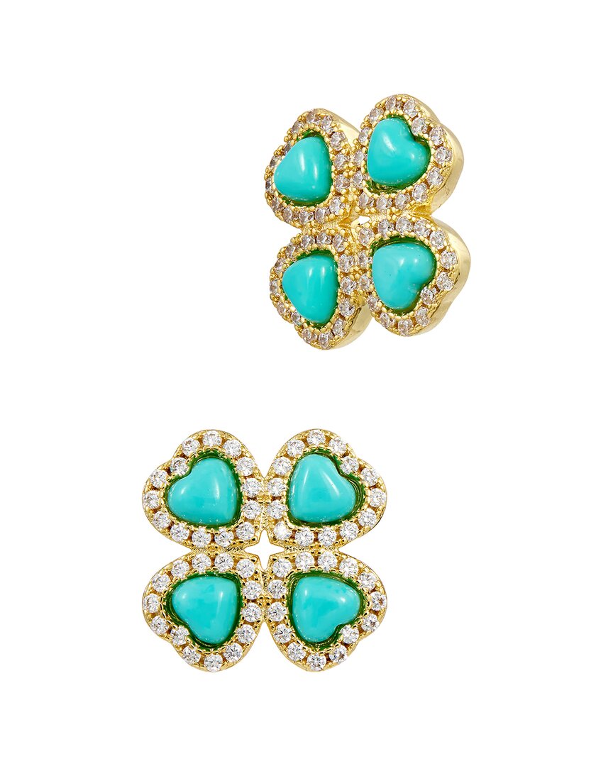 Savvy Cie 18k Plated Cz Studs