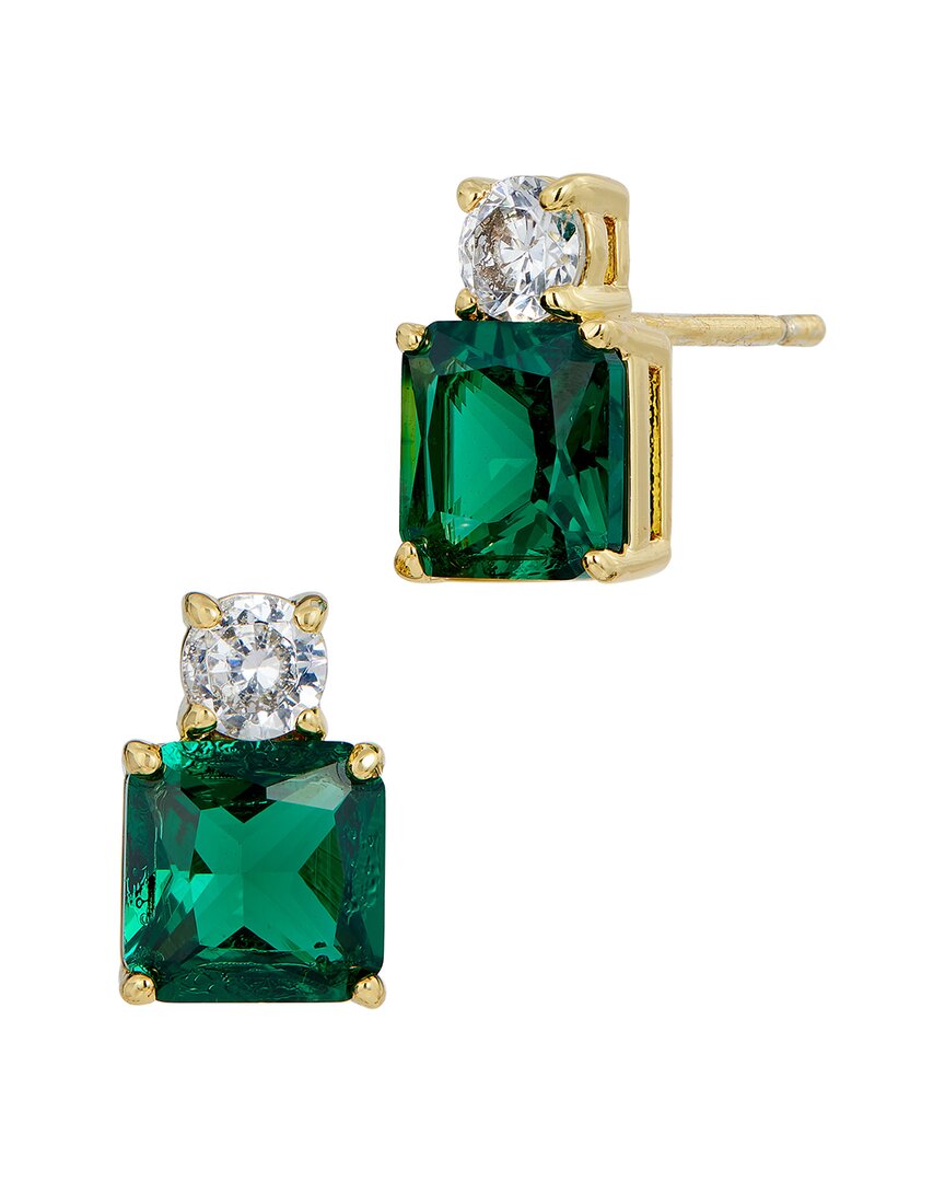 Savvy Cie 18k Plated Cz Studs