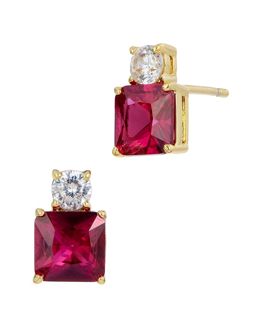 Savvy Cie 18k Plated Cz Studs