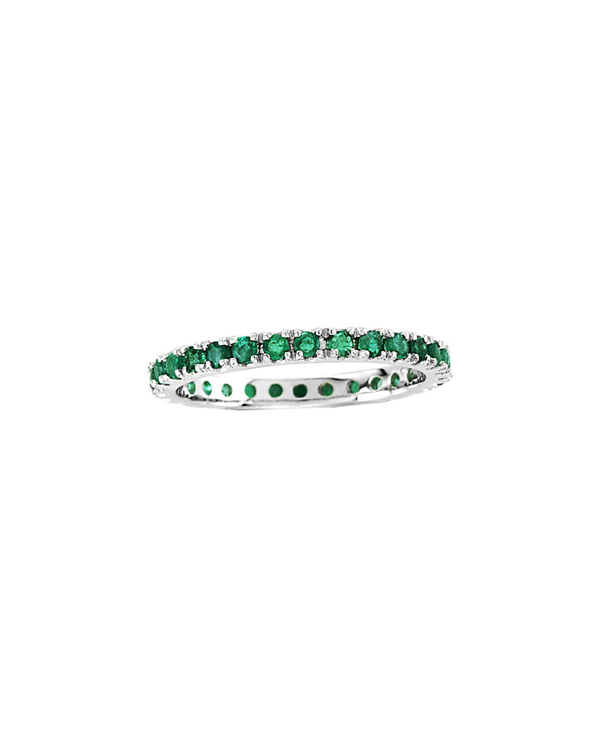 Shop Suzy Levian 14k 0.66 Ct. Tw. Emerald Eternity Band Ring
