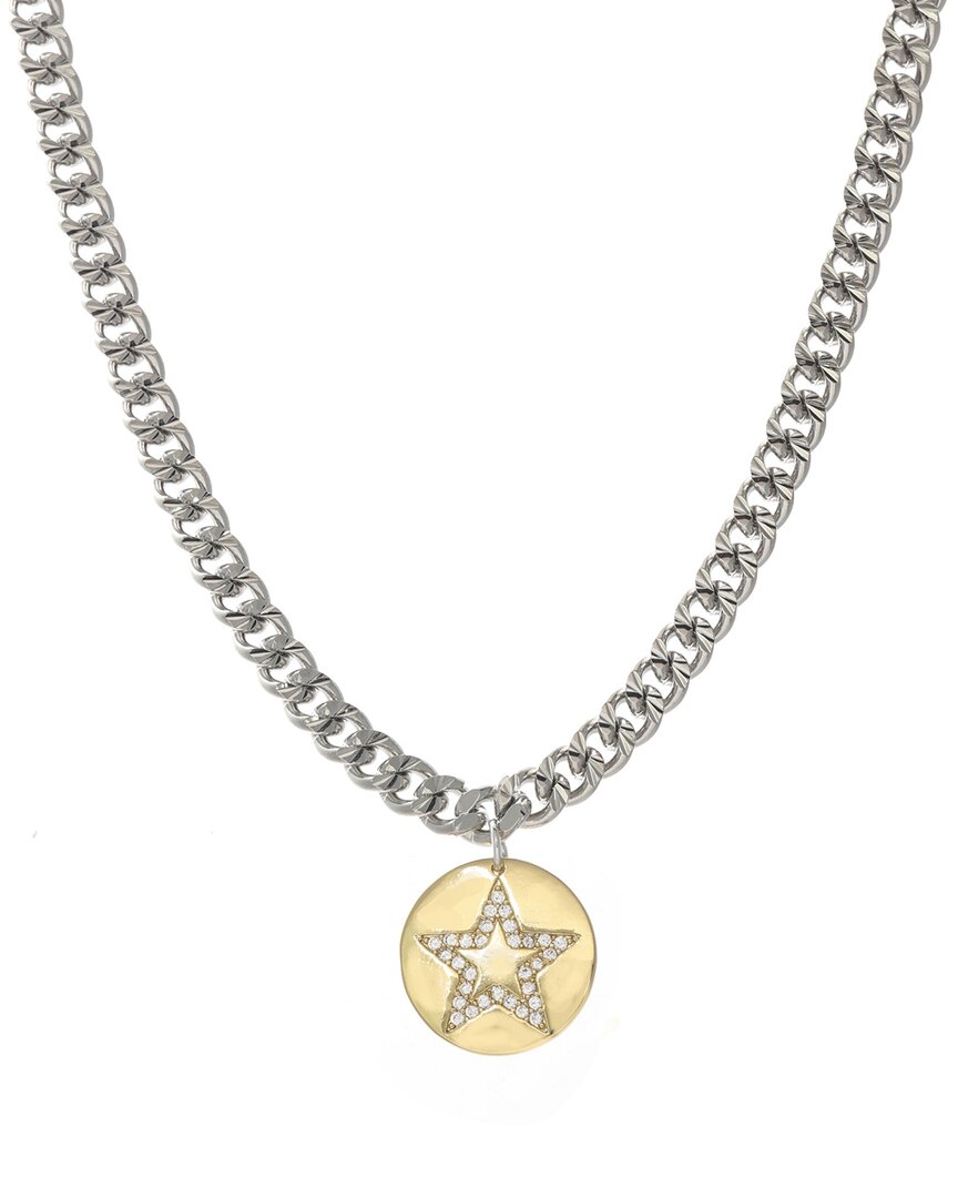 Rachel Reinhardt 14k & Silver Plated Medallion Star Necklace
