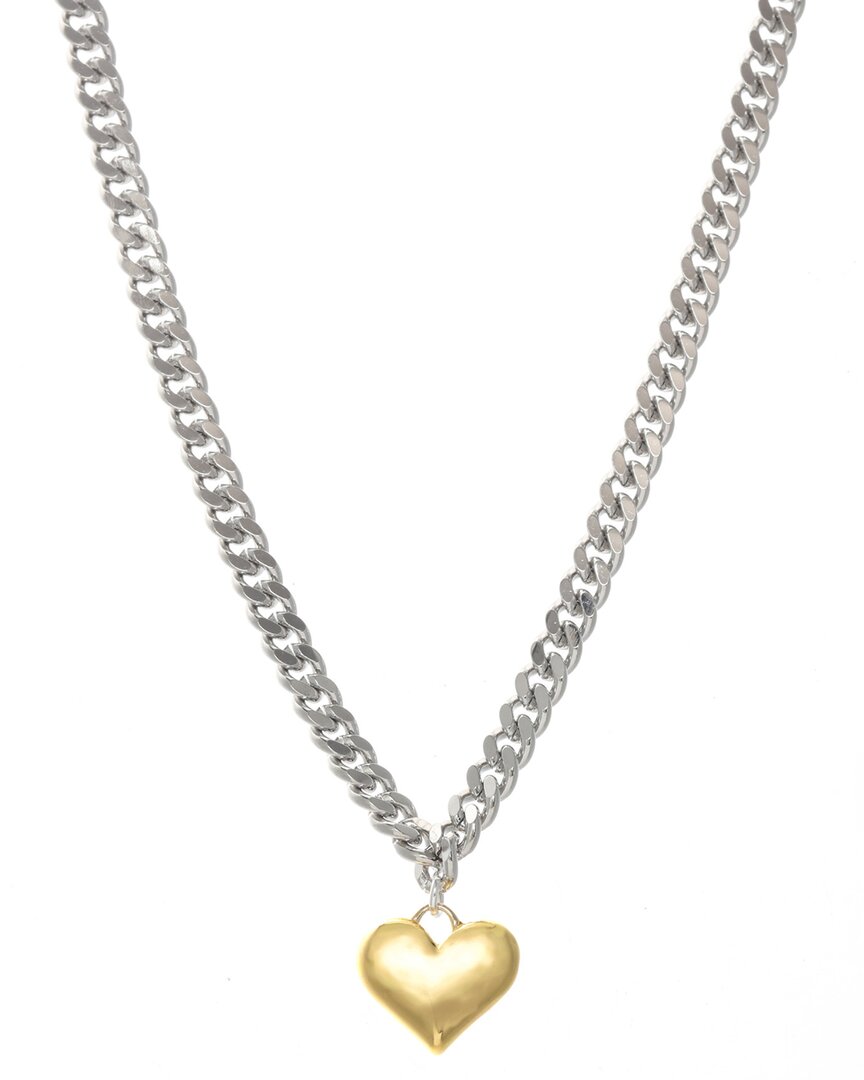 Rachel Reinhardt 14k & Silver Plated Heart Necklace
