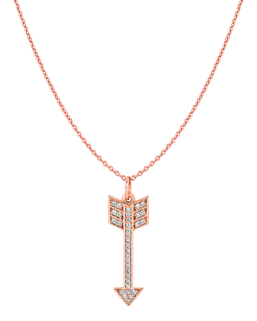 Shop Ariana Rabbani 14k Rose Gold 0.17 Ct. Tw. Diamond Arrow Necklace