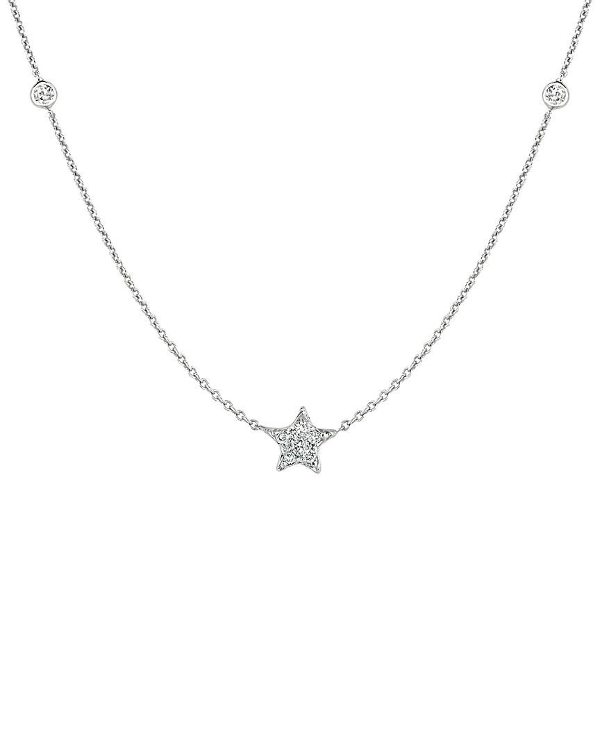 Ariana Rabbani 14k White Gold Diamond Star Necklace