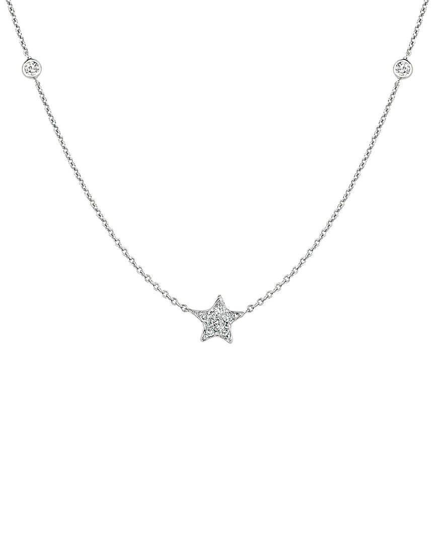 ARIANA RABBANI ARIANA RABBANI 14K WHITE GOLD 0.07 CT. TW. DIAMOND STAR NECKLACE