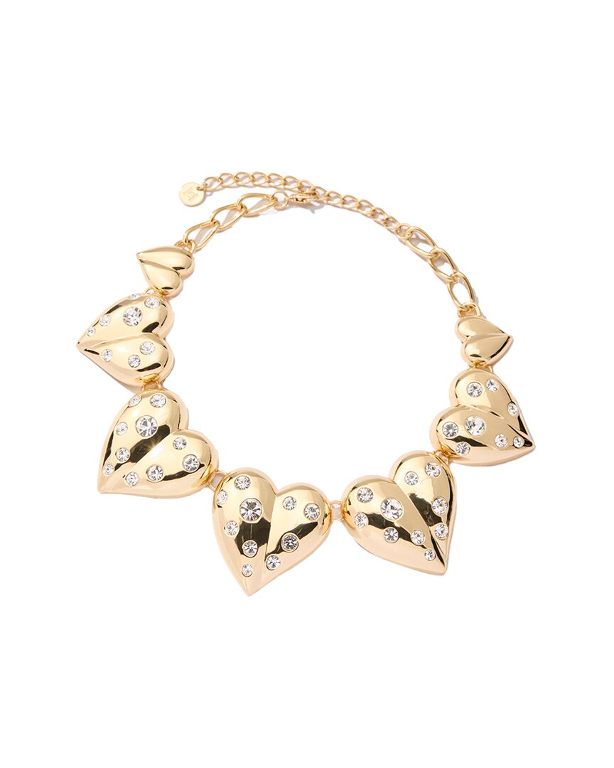Carolina Herrera Molded Heart Necklace In Yellow
