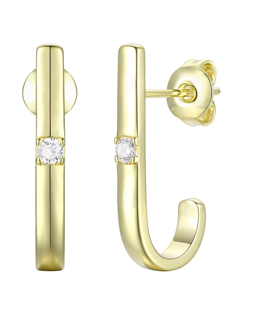 Rachel Glauber 14k Plated Cz Earrings