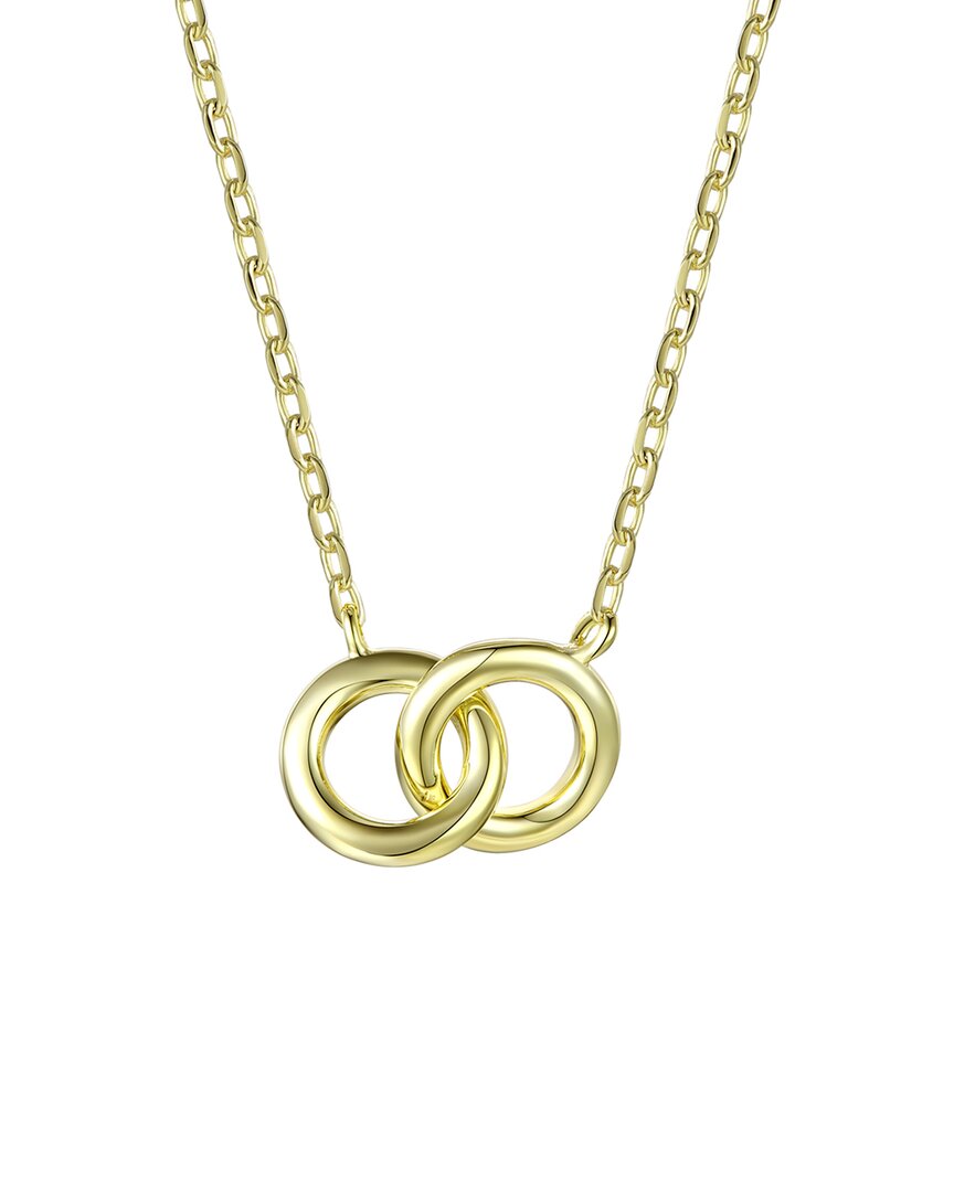 Rachel Glauber 14k Plated Double Ring Necklace