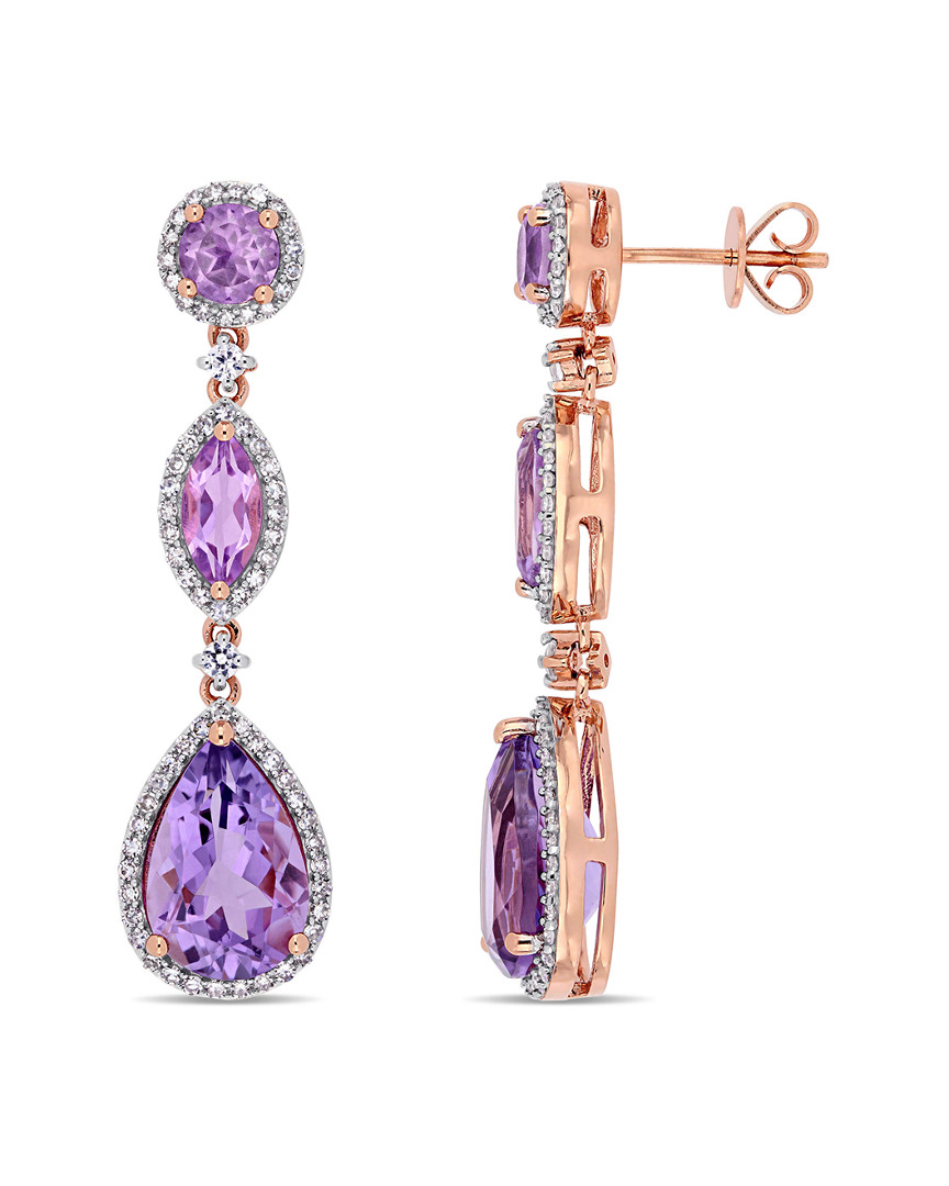 Rina Limor 10k 8.65 Ct. Tw. Diamond & Gemstone Earrings