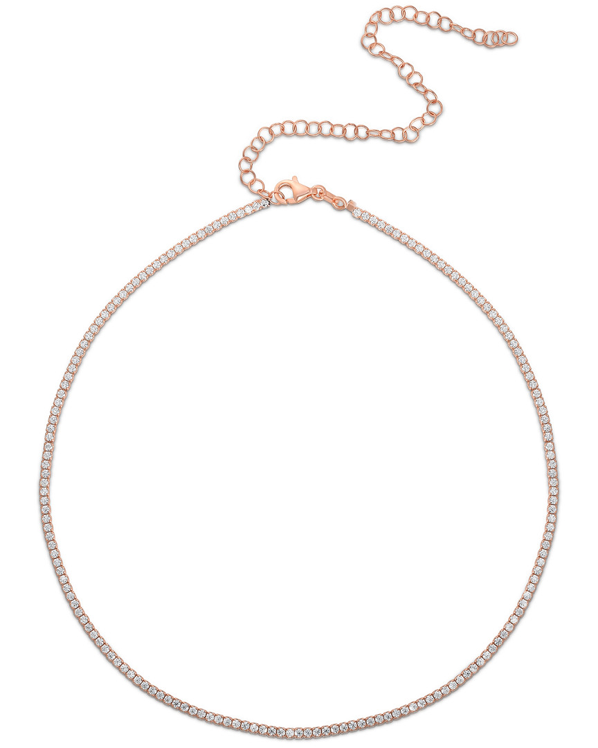 Sphera Milano 18k Rose Gold Vermeil Cz Necklace