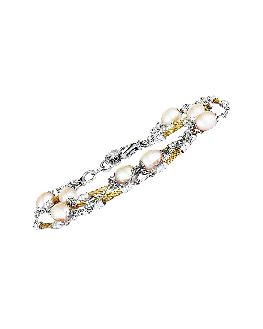 Charriol Stainless Steel Pearl Bracelet