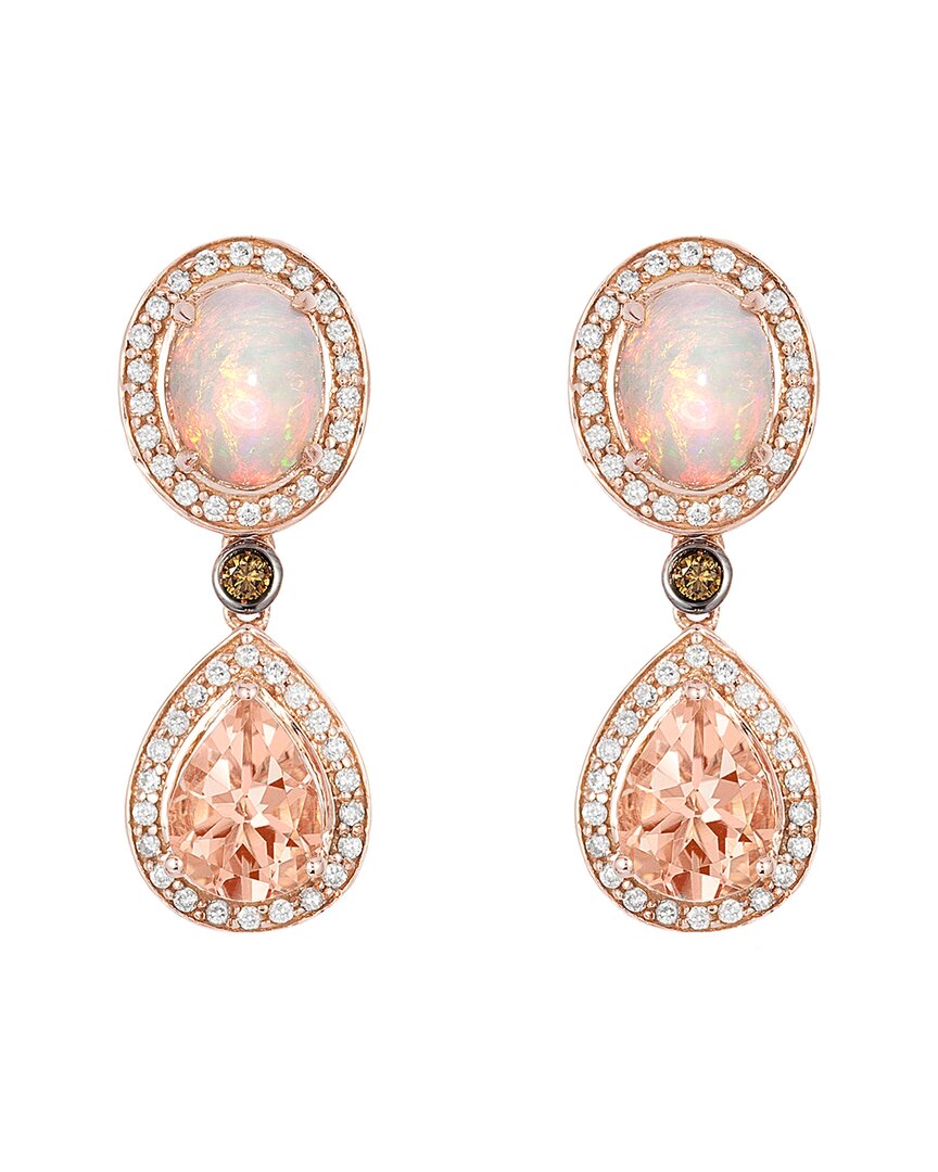 Le Vian 14k Strawberry Gold 3.10 Ct. Tw. Diamond & Gemstone Earrings