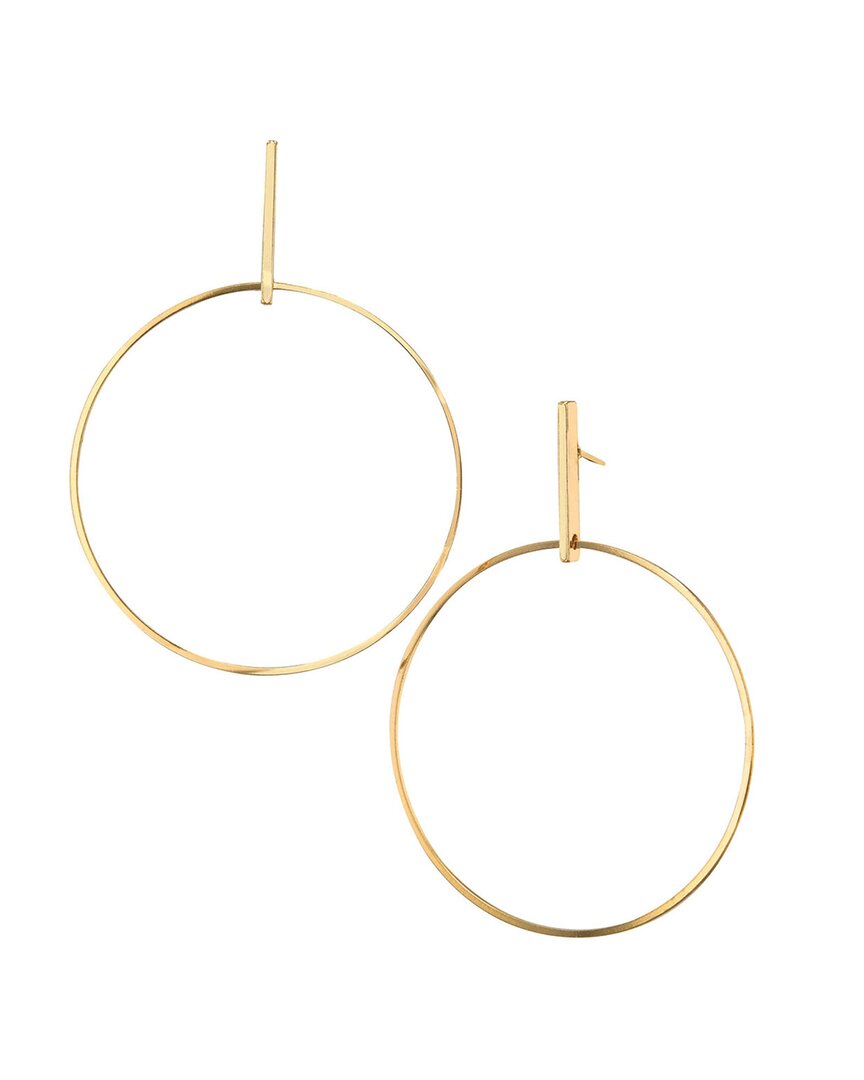 Savvy Cie 14k Plated Statement Hoops