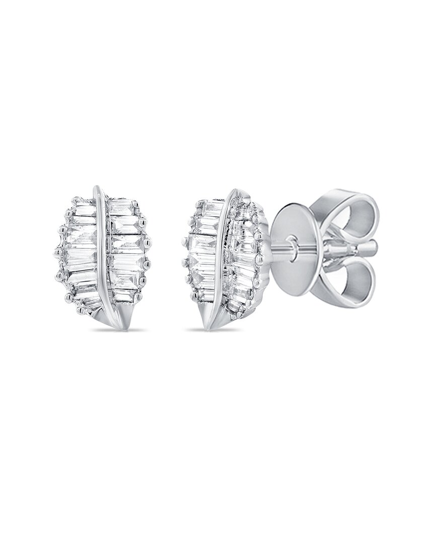 Sabrina Designs 14k 0.29 Ct. Tw. Diamond Leaf Studs