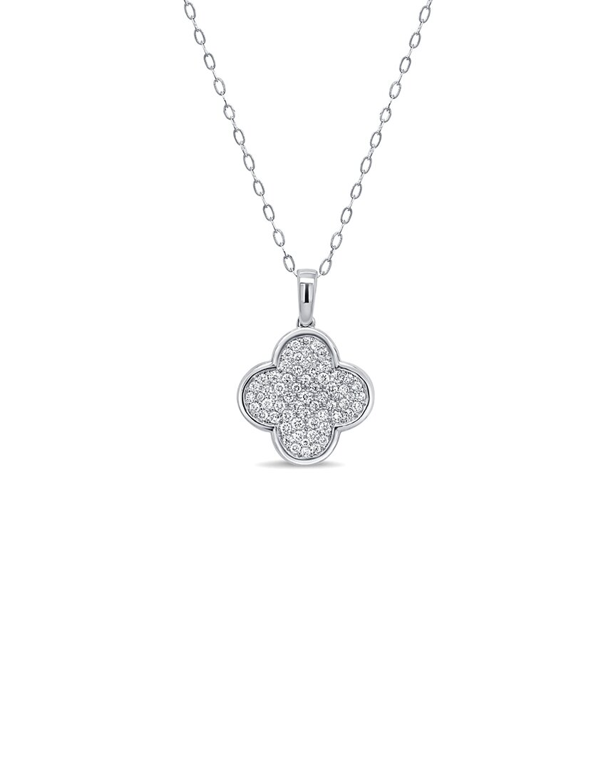 Sabrina Designs 14k 0.50 Ct. Tw. Diamond Clover Necklace