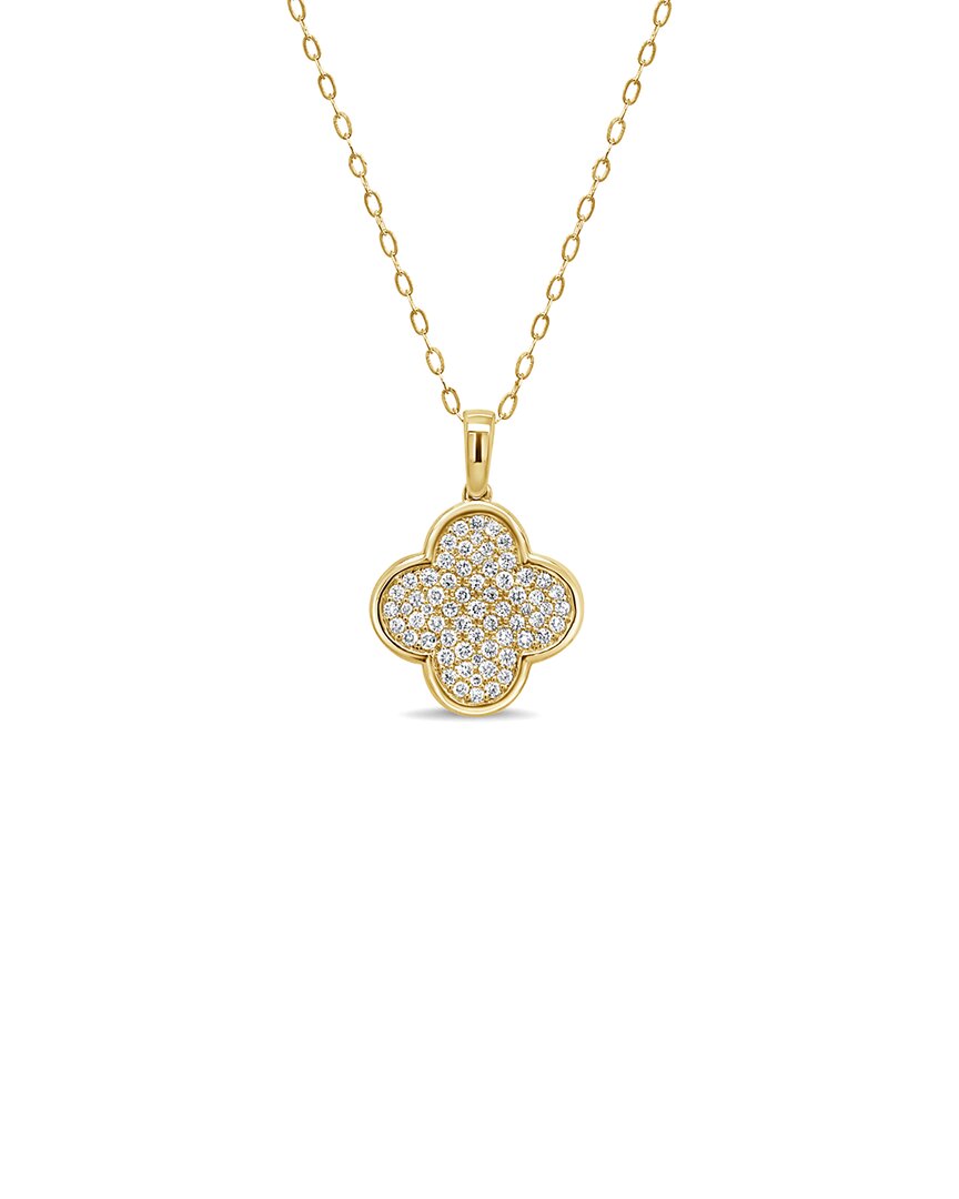 Sabrina Designs 14k 0.50 Ct. Tw. Diamond Clover Necklace